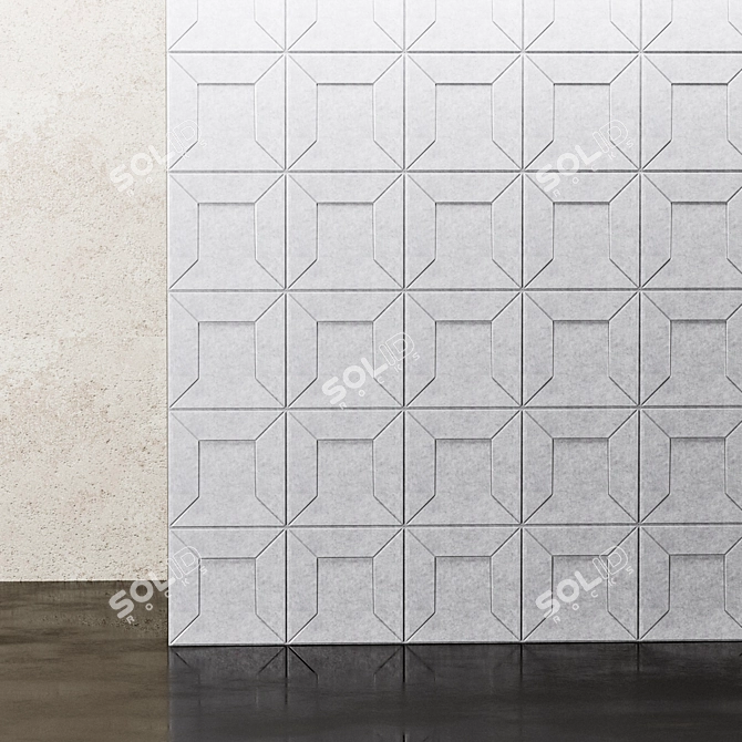 Bentu Design 3D Concrete Panel 3D model image 3