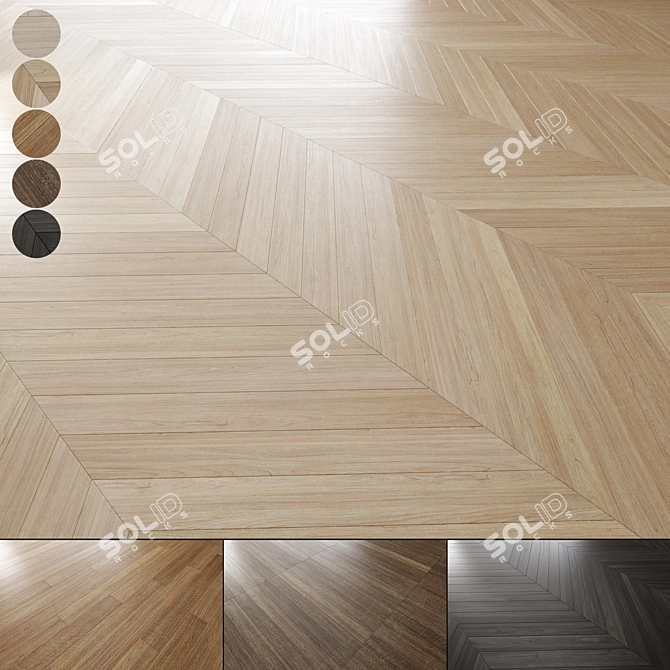 Premium Oak Floor Texture Pack 3D model image 1