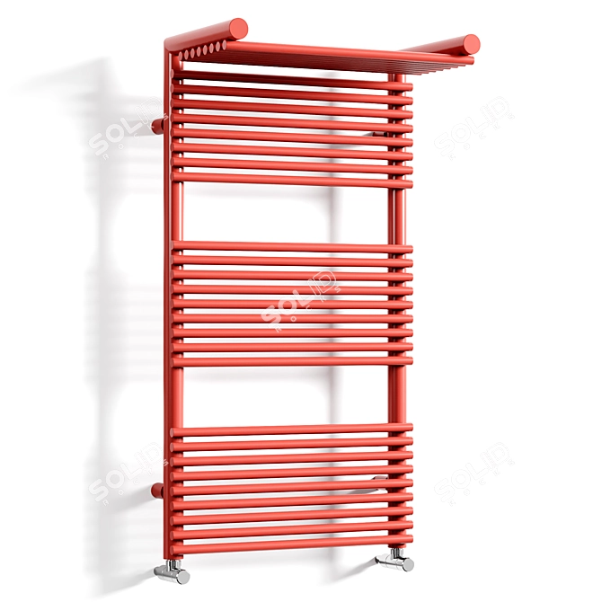 Elegant Vertical Towel Warmer 3D model image 1