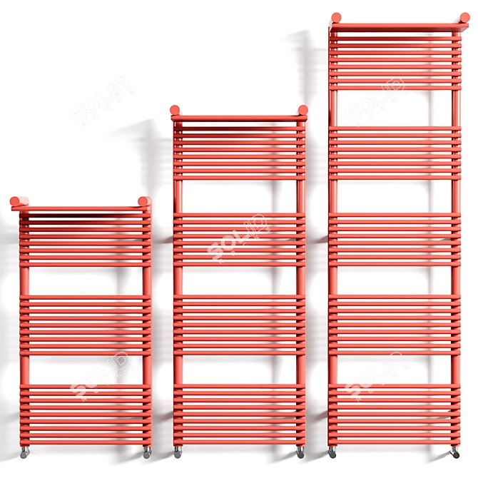 Elegant Vertical Towel Warmer 3D model image 3