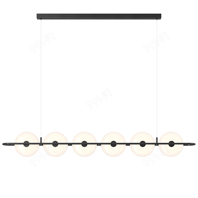 Adjustable Pendant Chandelier "Wheels 3D model image 2