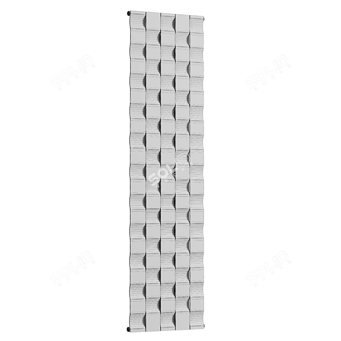 Modern Carbon Steel Panel Radiator 3D model image 2