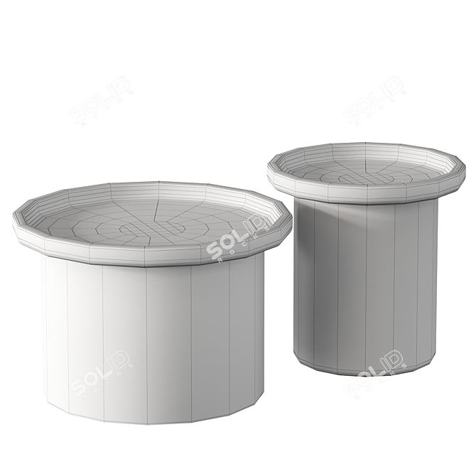 Elegant Coffee Table Montenot Cosmo 3D model image 4