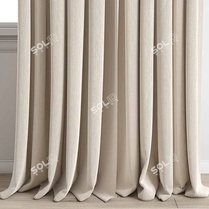 Polygonal Curtain Model Set 3D model image 2