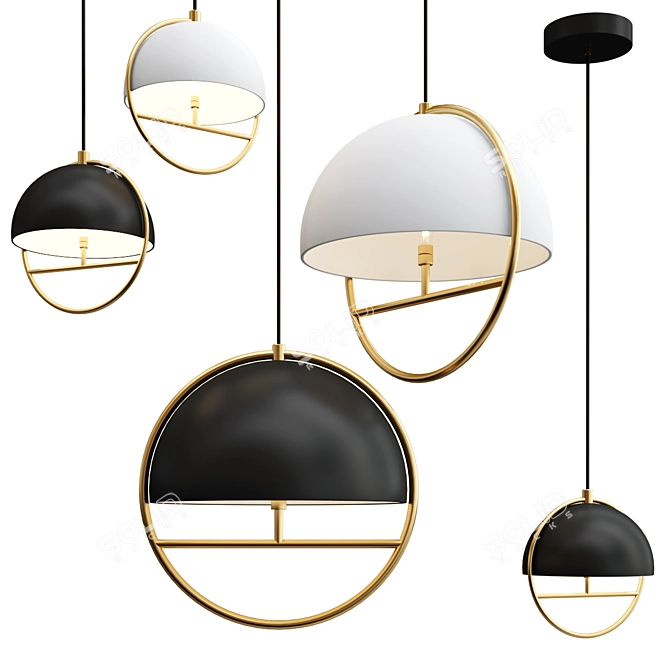 Modern Sleek HUAN Desk Lamp 3D model image 1