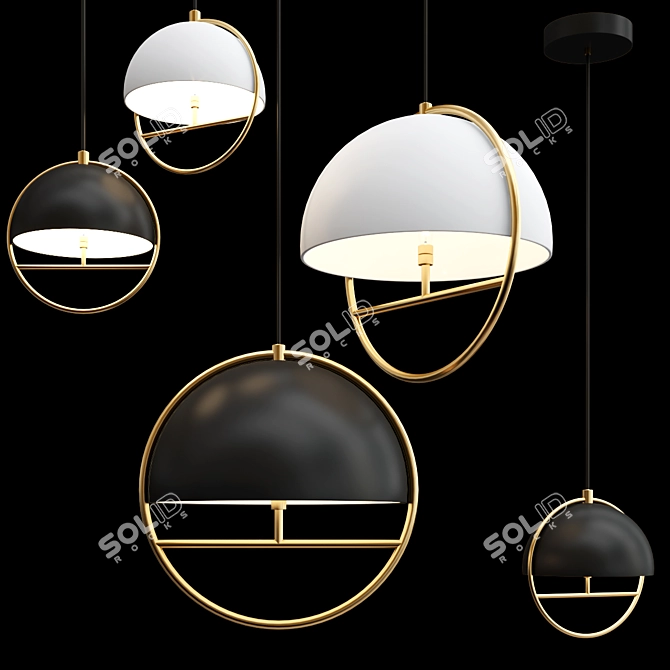 Modern Sleek HUAN Desk Lamp 3D model image 2