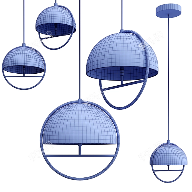 Modern Sleek HUAN Desk Lamp 3D model image 3