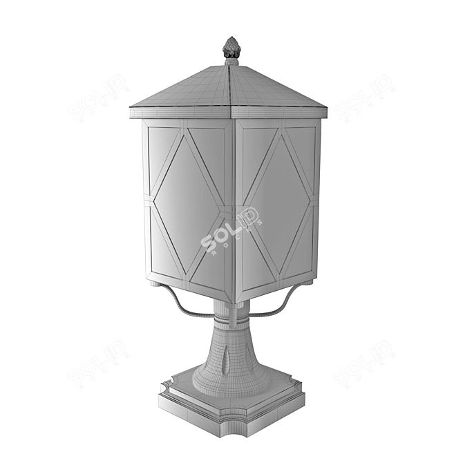 Modern Outdoor Ground Light Fixture 3D model image 2