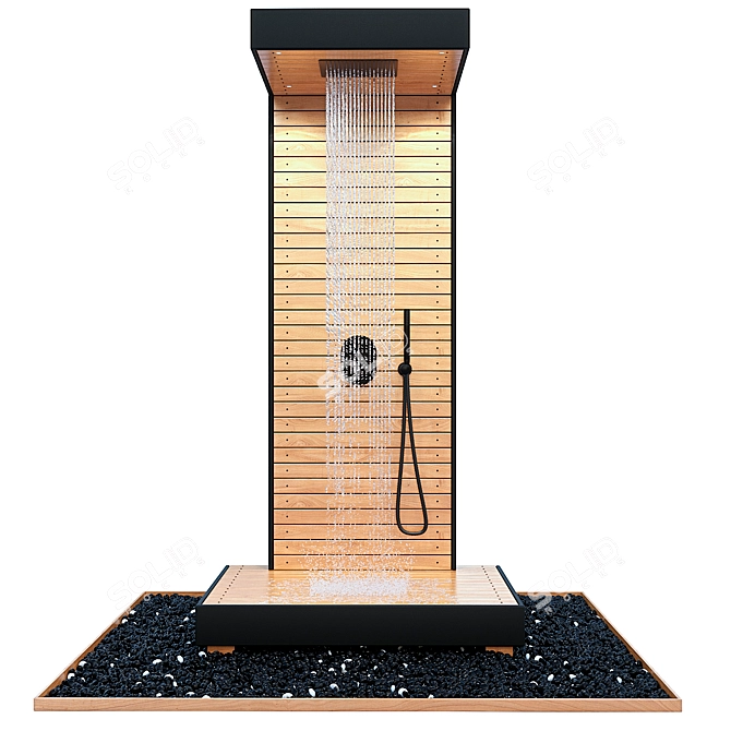 Outdoor Shower Sauna Experience 3D model image 2
