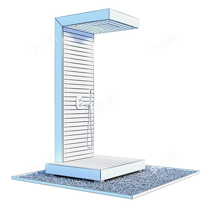 Outdoor Shower Sauna Experience 3D model image 6
