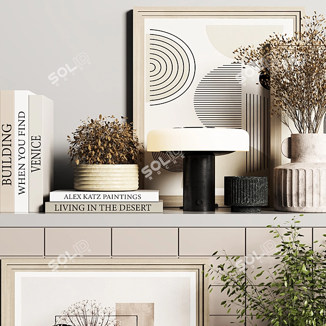 Modern Decorative Sculpture Set 2015 3D model image 2