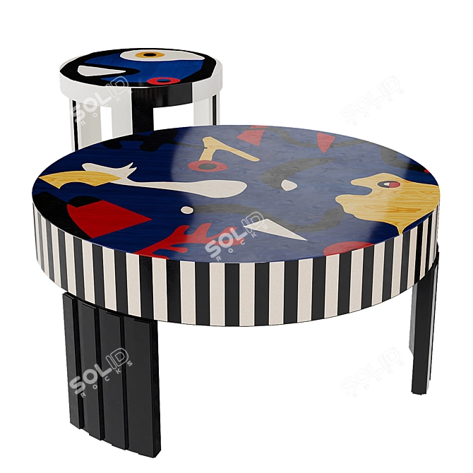 Miro Coffee Tables Ensemble 3D model image 1