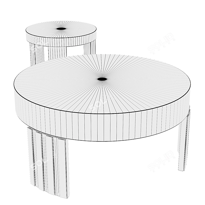 Miro Coffee Tables Ensemble 3D model image 4