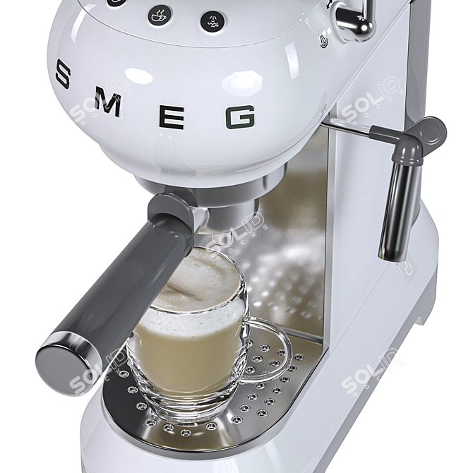 Sleek Smeg Coffee Maker 3D model image 5