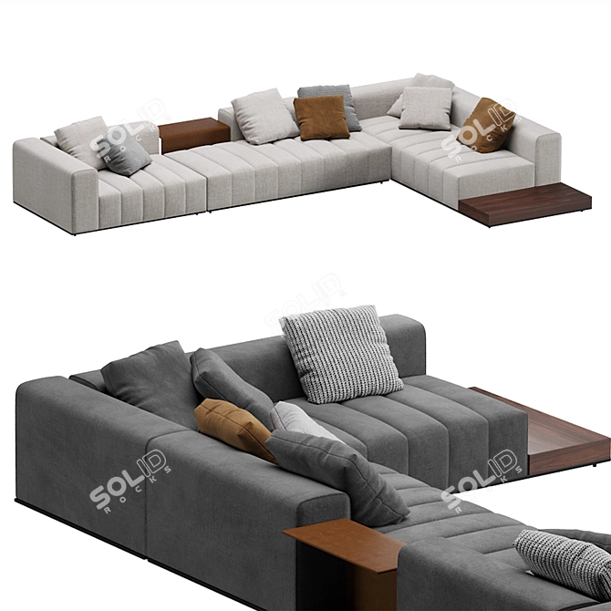 Luxury Modular sofa Minotti Goodman 3D model image 1