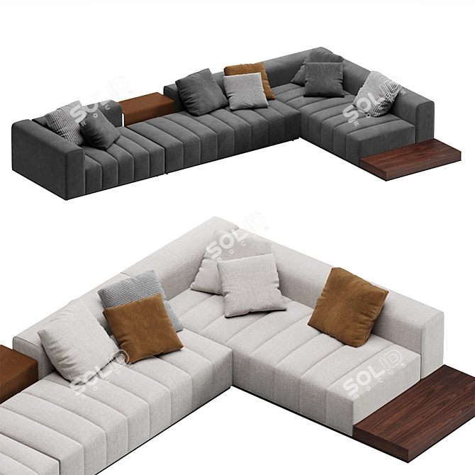 Luxury Modular sofa Minotti Goodman 3D model image 3