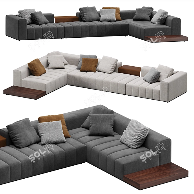 Luxury Modular sofa Minotti Goodman 3D model image 4