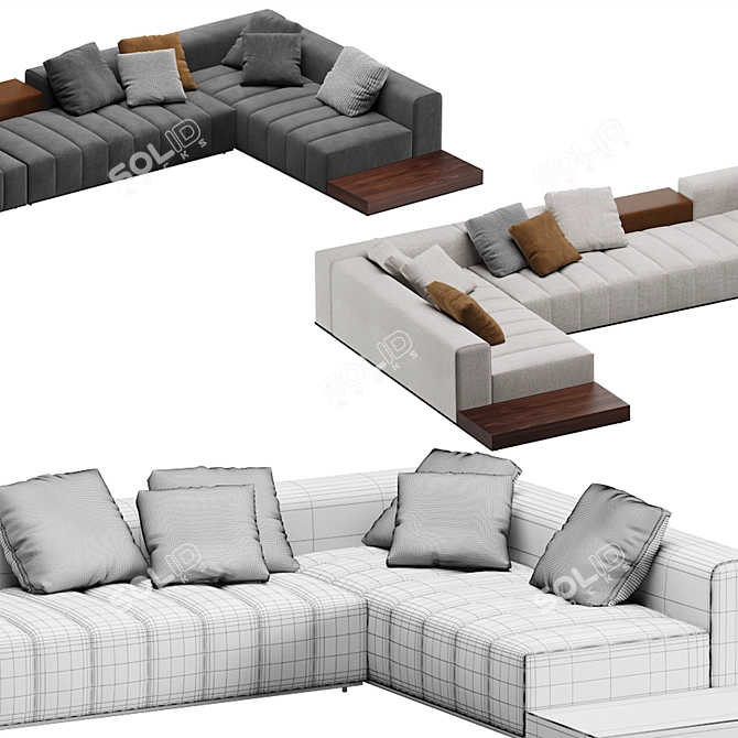 Luxury Modular sofa Minotti Goodman 3D model image 7