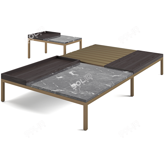 Eichholtz Forma Coffee Tables Set 3D model image 1