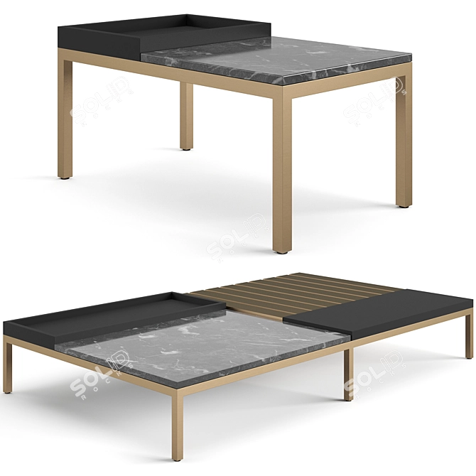 Eichholtz Forma Coffee Tables Set 3D model image 7