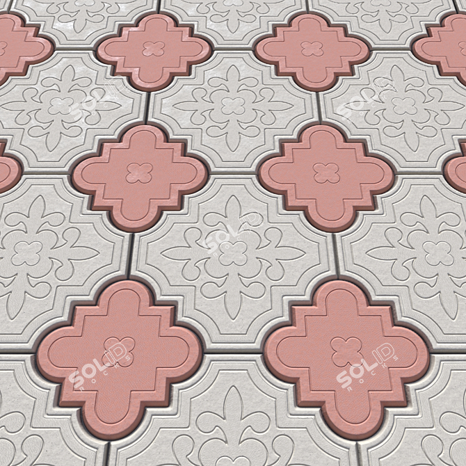 Clover Tile Pavers: Texture Variety 3D model image 7