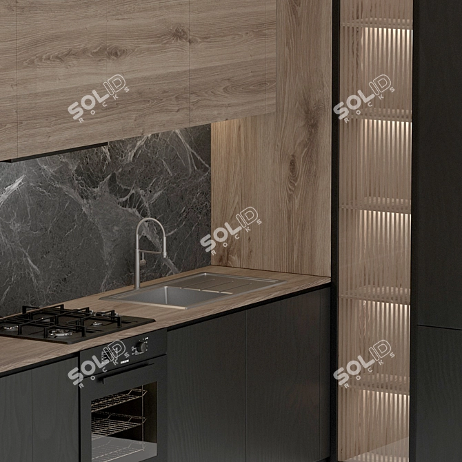  Modular Kitchen Modern Design 3D model image 3