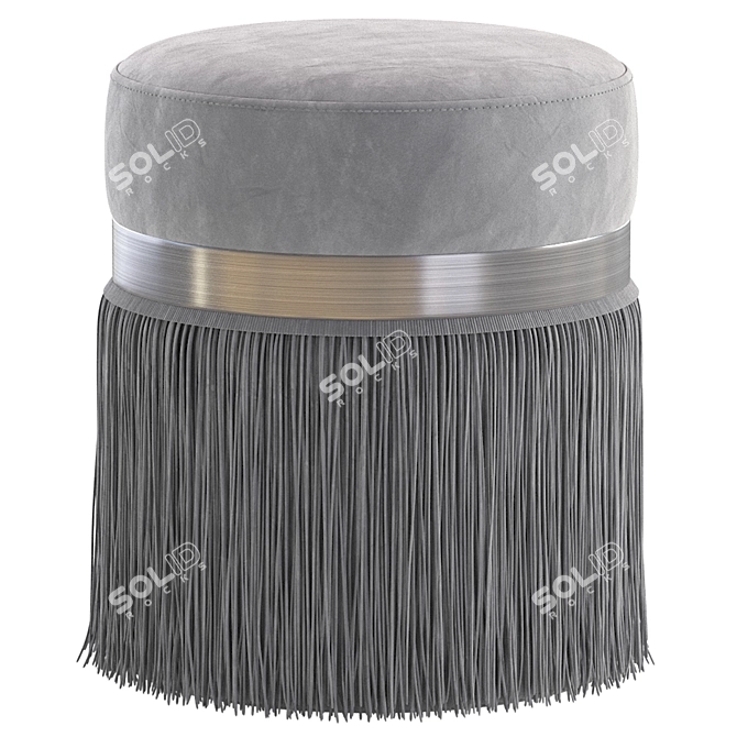 Elegant Blue Pouf Arwen 3D model image 3