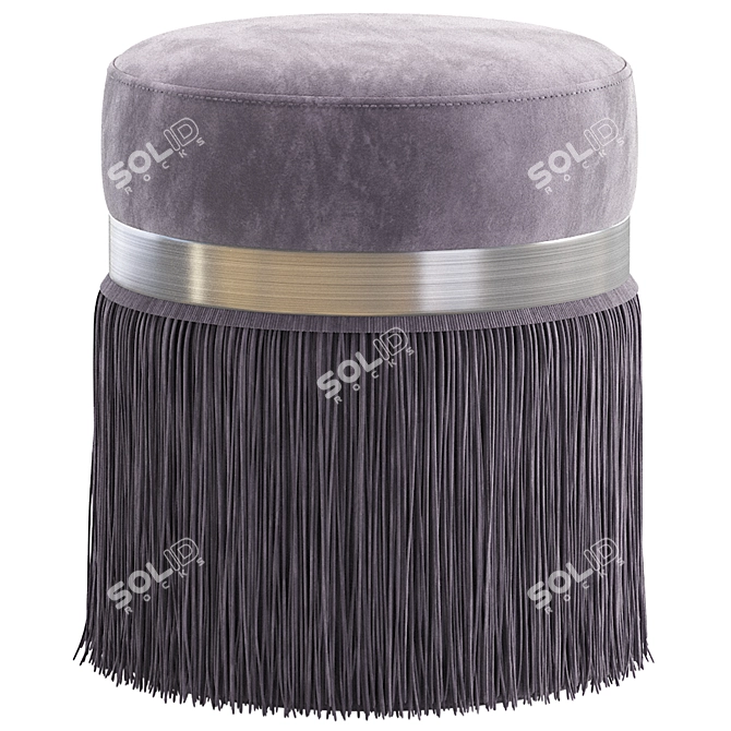 Elegant Blue Pouf Arwen 3D model image 5