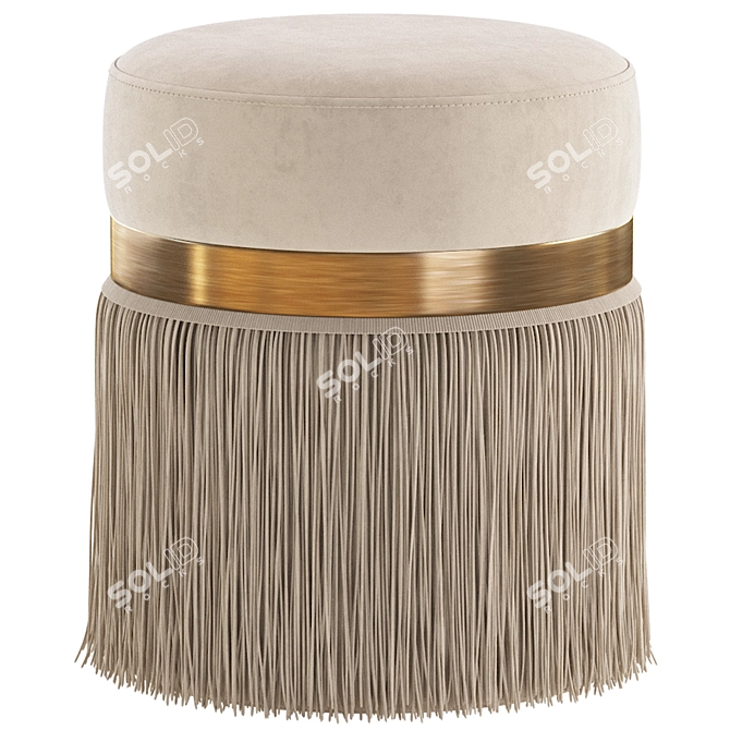 Elegant Blue Pouf Arwen 3D model image 6