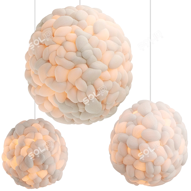 Merino Wool Popcorn & Cloud 3D model image 1