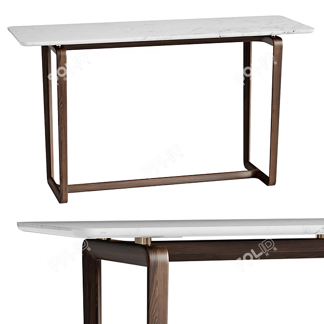 Luxurious Fidelio Console by Poltrona Frau 3D model image 1