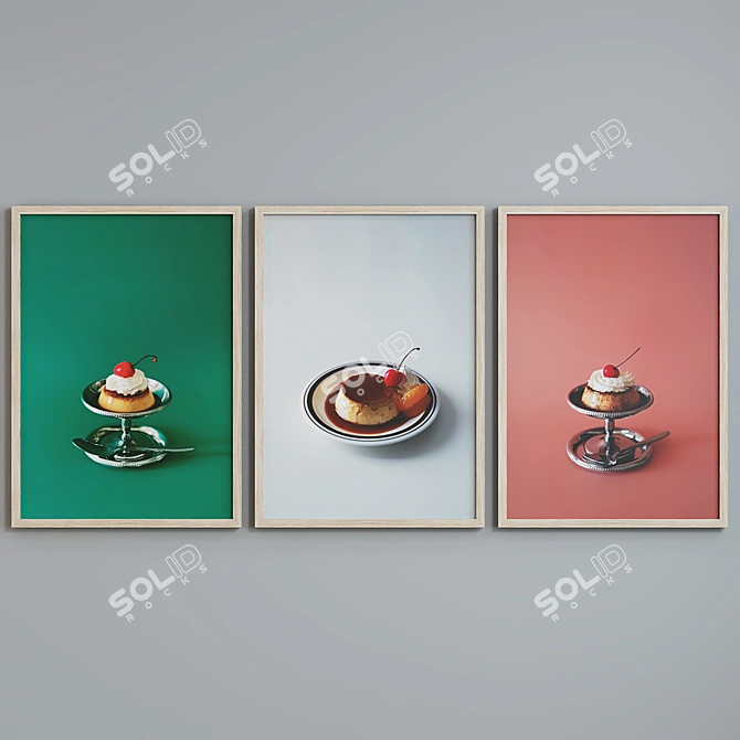 Modern Picture Frame Set in Various Finishes 3D model image 3