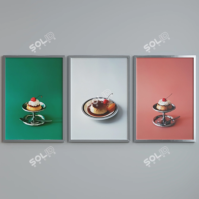 Modern Picture Frame Set in Various Finishes 3D model image 5