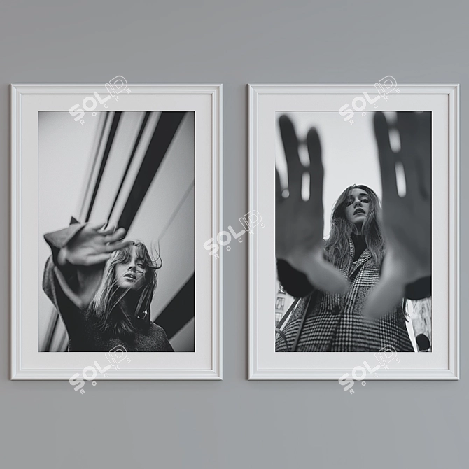 Classic Style Picture Frame Set 3D model image 3