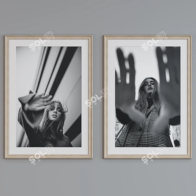 Classic Style Picture Frame Set 3D model image 4