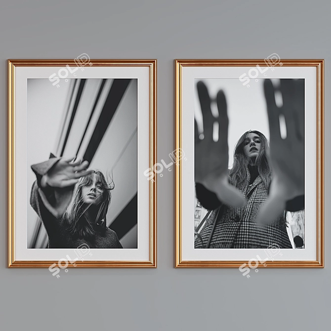 Classic Style Picture Frame Set 3D model image 5