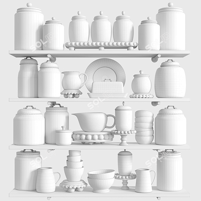 *Classic Cute Serveware Set* 3D model image 2