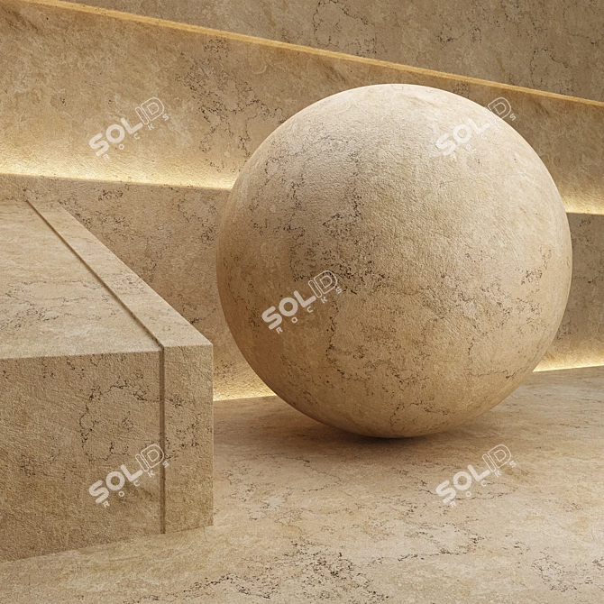 Seamless Plaster Material Bundle 3D model image 1