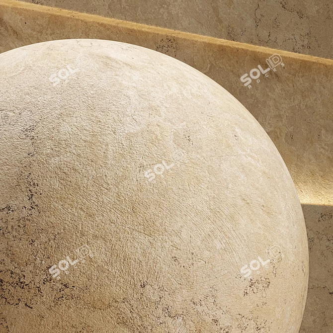 Seamless Plaster Material Bundle 3D model image 2