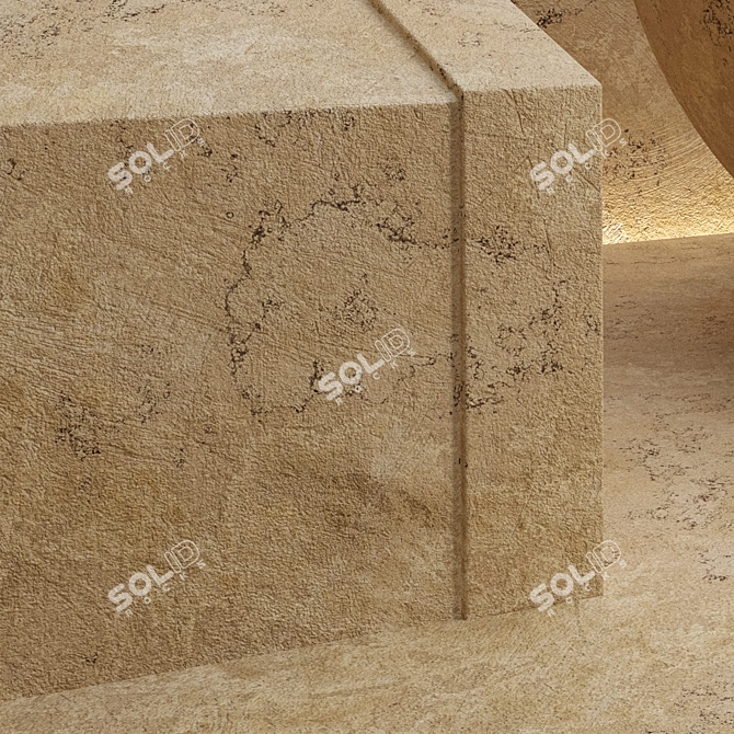 Seamless Plaster Material Bundle 3D model image 4