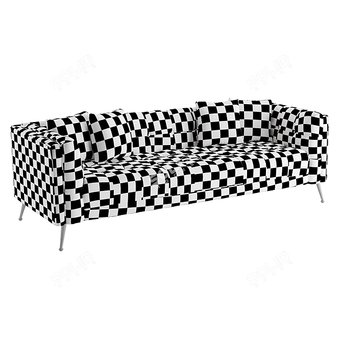 Nerac Contemporary Off-White Steel Sofa 3D model image 16