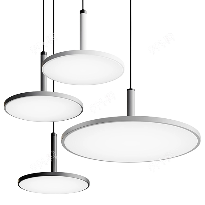 Poet's Glow Pendant Light 3D model image 1