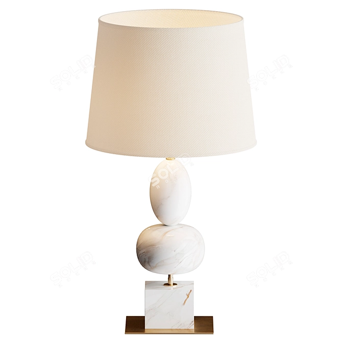 Elegant Dani Table Lamp Glow 3D model image 1