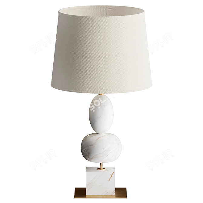 Elegant Dani Table Lamp Glow 3D model image 2