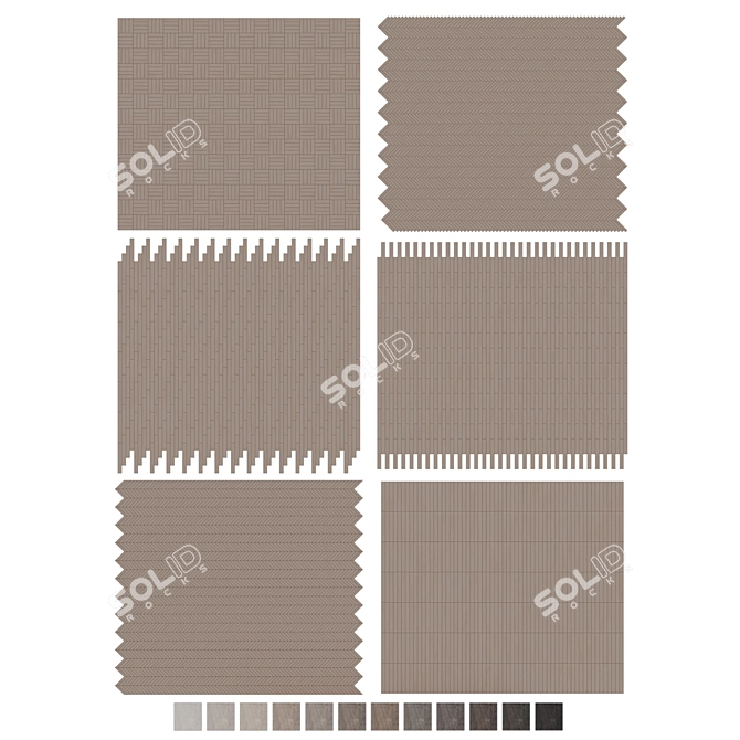 Oak Parquet Floor Collection 3D model image 7