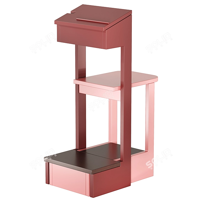 TRAB Wooden Stool Orografie 2015 3D model image 2