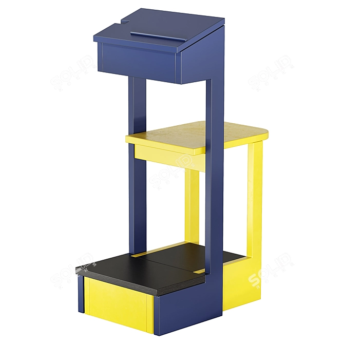 TRAB Wooden Stool Orografie 2015 3D model image 3