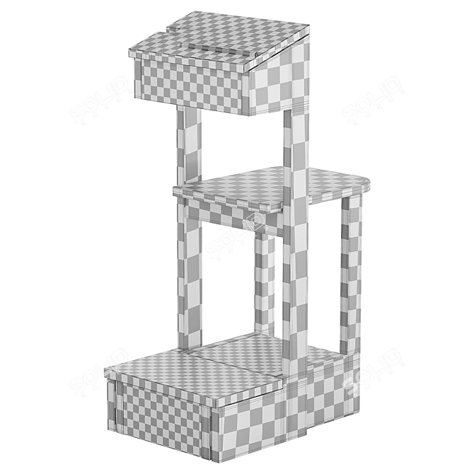 TRAB Wooden Stool Orografie 2015 3D model image 4