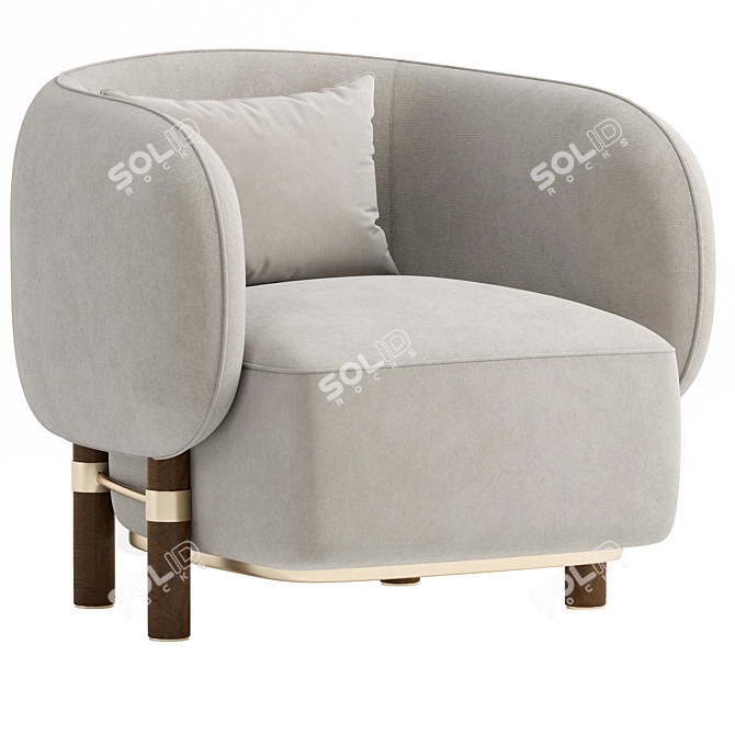 ANA ROQUE BARK Chair Modern 3D model image 1