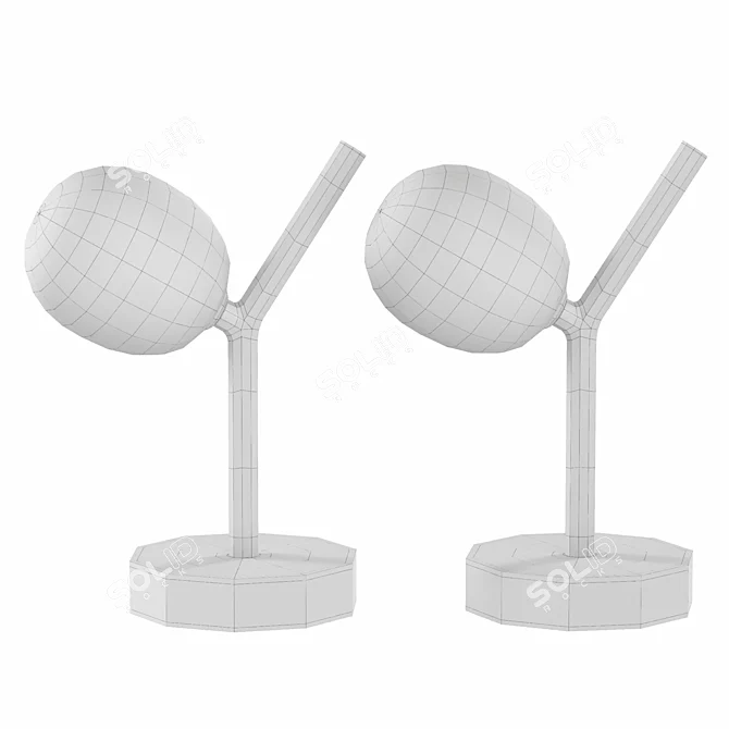 Portable Glass Table Lamp 3D model image 2